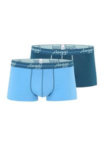Sloggi, Hommes Boxers, bleu cyan / bleu clair / menthe