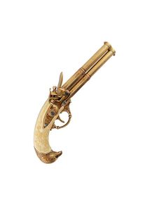 maskworld Double-barrelled flintlock pistol Decorative gun