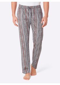 Witt Herren Hose lang, hellgrau-rostrot-bedruckt, Gr&ouml;&szlig;e 56/58, 100% Baumwolle