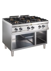 MBM Gasherd Serie 77 - 110/70 42 kW | Propangas Herd, 6 Kochstellen, GastroHeld