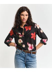 Gant Regular Fit Baumwoll Seiden Bluse mit Blumen-Print