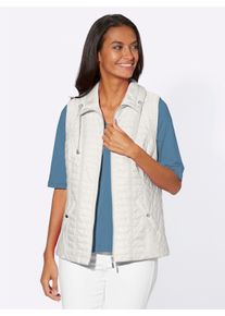WITT Damen Steppweste mit leichter Wattierung, weiß, Größe 48, 100% Polyester