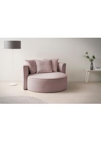 LeGer Home by Lena Gercke XXL-Sessel »Isalie, Sessel in modernen Farben, Lesesessel, Loveseat, Big-Sessel«, trendige Stoffe, mit 3 Zierkissen, grosse Sitzfläche, Hocker optional