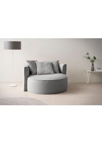 LeGer Home by Lena Gercke XXL-Sessel »Isalie, Sessel in modernen Farben, Lesesessel, Loveseat, Big-Sessel«, trendige Stoffe, mit 3 Zierkissen, grosse Sitzfläche, Hocker optional