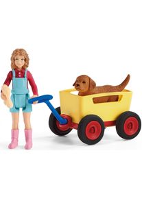 Schleich® Spielfigur »FARM WORLD, Bollerwagen-Ausflug (42543)«