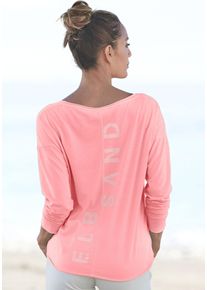 ELBSAND Langarmshirt »Raina«, mit Logoprint hinten, Longsleeve aus Baumwoll-Mix