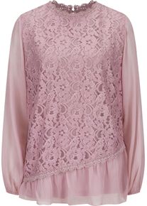 Damen Spitzenbluse mauve