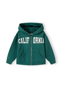 MINOTI Sweatjacke M&auml;dchen Gr&ouml;&szlig;e 152/158 gr&uuml;n / wei&szlig;