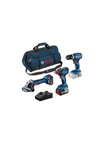 Bosch Professional Akku-Schlagbohrschrauber »Set 18 V-GSB+GDX+GWS+2 x 5A«