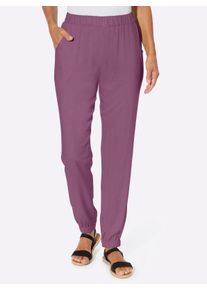 WITT Damen Haremshose mit B&uuml;ndchen am Saum, violett, Gr&ouml;&szlig;e 46, 100% Viskose