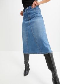 Stretch-Jeansrock High Waist in blau, Grösse 42, aus über 80% Baumwolle, bonprix