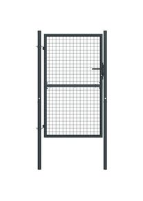 vidaXL Mesh-Gartentor Verzinkter Stahl 100 x 225 cm Grau