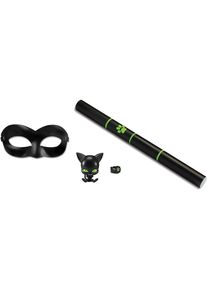 Bandai Verkleidungsmaske »Miraculous – Cat Noir«, (1 Kampfstab-1 Maske-1 Plagg-Kwami-1 Ring)