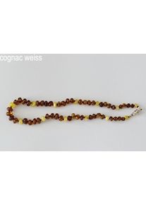 Amberstyle Bernsteinkette cognac weiss 32cm mit Magnetverschluss