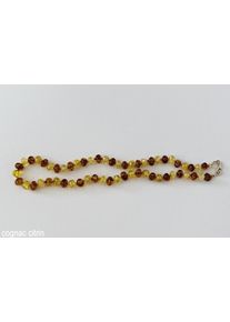 Amberstyle Bernsteinkette cognac citrin 32cm mit Karabinerverschluss