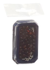 Amberstyle Bernsteinkette cognac dunkel 36cm mit Karabinerverschluss