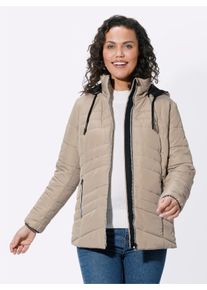 WITT Damen Steppjacke mit abnehmbarer Kapuze, sesam, Größe 46, 100% Polyester. Wattierung: 100% Polyester