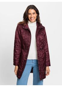 WITT Damen Kapuzenjacke mit Glanz-Oberfläche, burgund, Größe 38, 55% Polyester, 45% Polyamid