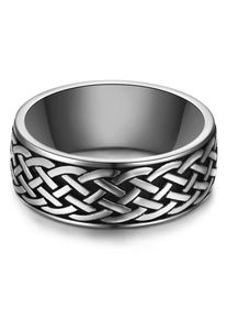 True Rebels, Hommes Bague, noir / argent