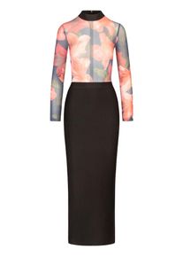 Kraimod Etuikleid Damen, kirschrot / schwarz, Gr&ouml;&szlig;e 34