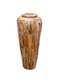 vidaXL Deko-Vase 40 x 80 cm Massivholz Teak