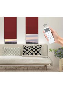 GOOD LIFE Elektrisches Rollo »Vau - SMART HOME«, abdunkelnd, energiesparend, ohne Bohren, mit Fernbedienung rot weinrot/weiß + weiß
