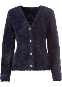 Damen Strickjacke mit Schmuckkn&ouml;pfen marine
