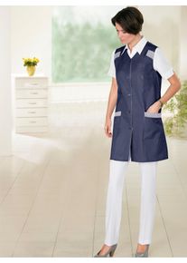 WITT Damen Kasack mit aufgesetzten Taschen, marine, Größe 38, 65% Polyester, 35% Baumwolle