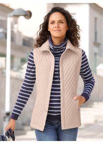 WITT Damen Steppweste aus pflegeleichter Microfaser, elfenbein, Gr&ouml;&szlig;e 50, 100% Polyester. Wattierung: 100% Polyester