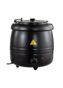 Suppentopf ECO schwarz, 10 Liter, bis 95 °C, herausnehmbarer Edelstahlbehälter, Gastronomie-Bedarf