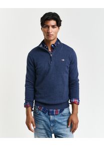 Gant Troyer »CLASSIC COTTON HALF ZIP«, mit gerippten Details