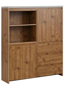 Home Affaire Highboard »Maribo«, Stauraumschrank im modernen Landhaus-Stil, Breite 125 cm