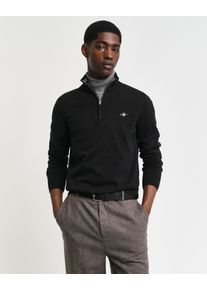 Gant Troyer »CLASSIC COTTON HALF ZIP«, mit gerippten Details