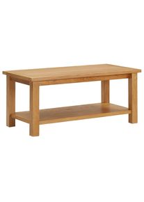 vidaXL Couchtisch 90 x 45 x 40 cm Eiche Massivholz