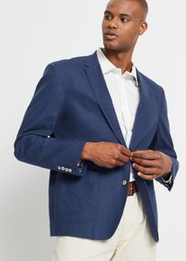 Veste de costume en lin en bleu pour homme, Taille 52, Couleur/Motif: bleu foncé, bonprix