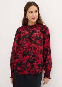 Chiffon Bluse mit Smok-Details in schwarz, Grösse 38, bonprix
