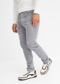 Slim Fit Stretch-Cordhose mit Komfortschnitt in grau, Gr&ouml;sse 58, 98% Baumwolle, bonprix