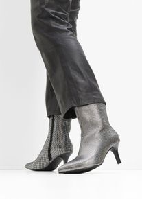 Stiefelette in silber, Grösse 41, bonprix