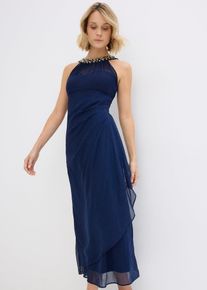 Mesh-Abendkleid in blau, Grösse 42, bonprix