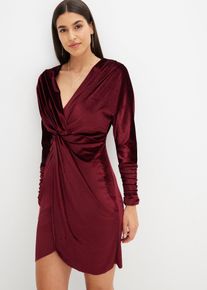 Minikleid aus softem Samt in rot, Grösse 44/46 (L), bonprix