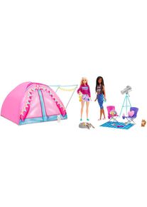 Barbie Puppen Accessoires-Set »Abenteuer zu zweit, Camping Zelt«, mit 2 Puppen & Zubehör bunt