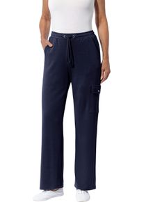 Damen Cargohose mit Cargotasche am Hosenbein marine