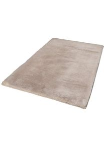 Carpet City Badematte »Topia Mats, Badteppich uni«, Höhe 14 mm, rutschhemmend beschichtet, strapazierfähig, Hochflor, Kaninchen Haptik, Polyester, Badezimmerteppich, waschbar