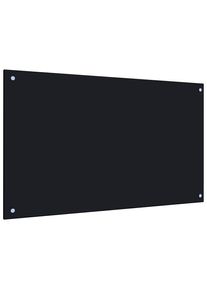 vidaXL Küchenrückwand Schwarz 100x60 cm Hartglas