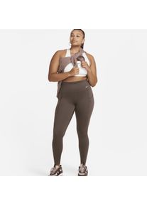 Nike GoLeggings in voller Länge mit Taschen, starkem Halt und hohem Bund für Damen - Braun