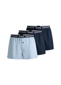 BOSS Boxershorts »3P Woven Boxer«, (Packung, 3 St., 3er Pack), mit Eingriff mit Knopf