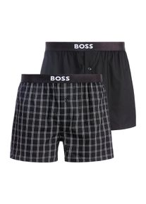 BOSS Boxershorts »2P Boxer Shorts EW 10251193 01«, (Packung, 2 St., 2er), mit BOSS Schriftzug auf dem Bund