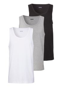 BOSS Unterhemd »Tank Top 3P CO«, (Packung, 3 St.), mit Rippbündchen