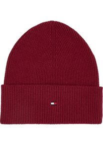 Tommy Hilfiger Strickmütze »ESSENTIAL FLAG BEANIE«, mit Logostickerei