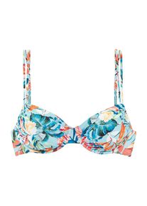 Venice Beach, Femmes Hauts de bikini 'Wire-Top Caru Venice Beach', beige / bleu clair / orange